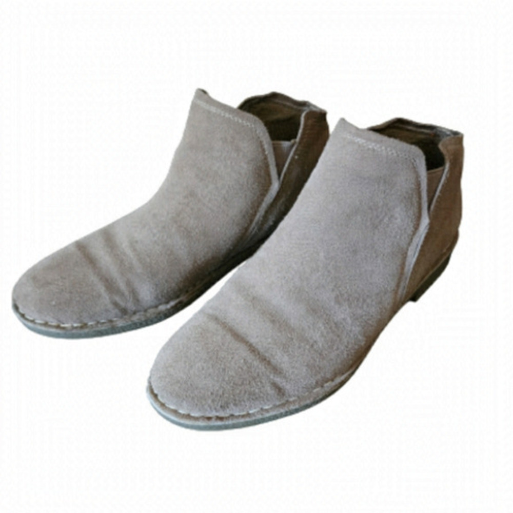 Sketchers Bob ankle booties beige suede leather size 8.5